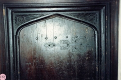 1986 Barton Abbey, door at the top of the old staircase.