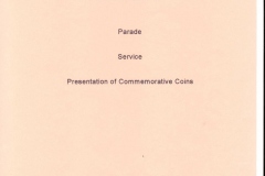 Sunday May 7th.  1995. Parade - Commemoration Service - Presentation of coins.