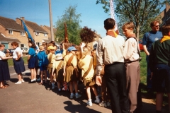 7 May V.E. Day Parade. Peggy Gregory second from left, Chris Pickup third from right, Colin Pickup second from right.
