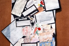 May 1995 Bartons History Group WW II display boards. Board by pupils of Middle Barton School.