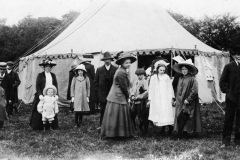 1912 Middle Barton Flower Show. Mr Constable with the beard.