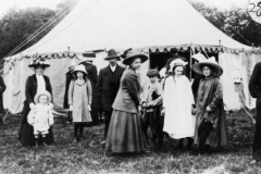 1912 Middle Barton Flower Show. Mr Constable with the beard.