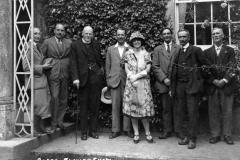 c. 1920 Barton Flower Show. Colonel Jarvis, Edmondson, Canon Carroll, Ronnie Riach, Mrs. Edmonson, George Stockford, Charles Marsh, James Canty.