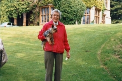 June 1987 Steeple Barton Church fete at Barton Abbey. Mrs. Joan Fleming.