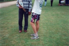 June 1989 Steeple Barton Church fete at Barton Abbey. Mr Peter Watts, Mr Jeff Woods.