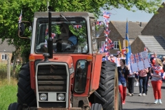 2012 June 2-5 The Queen's Diamond Jubilee celebrations  - Middle Barton Parade and Party.