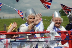2012 June 2-5 The Queen's Diamond Jubilee celebrations  - Middle Barton Parade and Party.