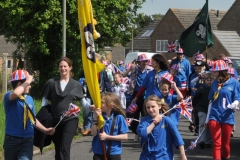 2012 June 2-5 The Queen's Diamond Jubilee celebrations  - Middle Barton Parade and Party.