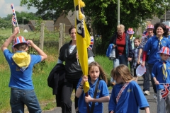 2012 June 2-5 The Queen's Diamond Jubilee celebrations  - Middle Barton Parade and Party.