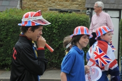 2012 June 2-5 The Queen's Diamond Jubilee celebrations  - Middle Barton Parade and Party.