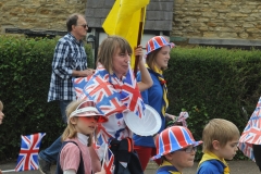 2012 June 2-5 The Queen's Diamond Jubilee celebrations  - Middle Barton Parade and Party.