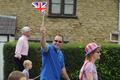 2012 June 2-5 The Queen's Diamond Jubilee celebrations  - Middle Barton Parade and Party.