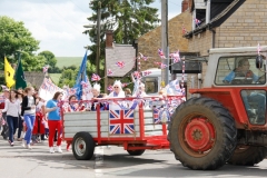 2012 June 2-5 The Queen's Diamond Jubilee celebrations  - Middle Barton Parade and Party.