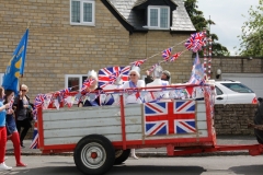 2012 June 2-5 The Queen's Diamond Jubilee celebrations  - Middle Barton Parade and Party.