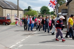 2012 June 2-5 The Queen's Diamond Jubilee celebrations  - Middle Barton Parade and Party.