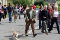 2012 June 2-5 The Queen's Diamond Jubilee celebrations  - Middle Barton Parade and Party.