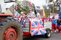 2012 June 2-5 The Queen's Diamond Jubilee celebrations  - Middle Barton Parade and Party.