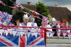 2012 June 2-5 The Queen's Diamond Jubilee celebrations  - Middle Barton Parade and Party.