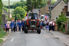 2012 June 2-5 The Queen's Diamond Jubilee celebrations  - Middle Barton Parade and Party.