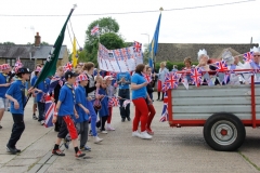 2012 June 2-5 The Queen's Diamond Jubilee celebrations  - Middle Barton Parade and Party.