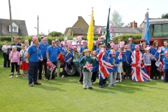 2012 June 2-5 The Queen's Diamond Jubilee celebrations  - Middle Barton Parade and Party.
