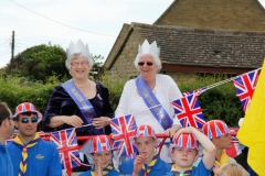 2012 June 2-5 The Queen's Diamond Jubilee celebrations  - Middle Barton Parade and Party.