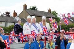 2012 June 2-5 The Queen's Diamond Jubilee celebrations  - Middle Barton Parade and Party.