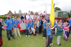 2012 June 2-5 The Queen's Diamond Jubilee celebrations  - Middle Barton Parade and Party.