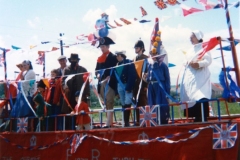 June 7 1977 Floats in the Silver Jubilee procession. The procession started from Jack Irons' field at the north end of the village.