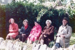 June 7 1977 Silver Jubilee procession - Charis Stevens (nee Matthews) on left and Cis Baker and Len Baker on right.