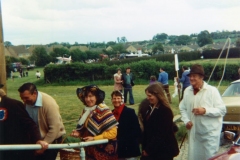 June 7 1977 Silver Jubilee procession - Mrs. Crapper (red scarf), Sandra Steel (long hair) and Mr. Crapper (white overcoat).
