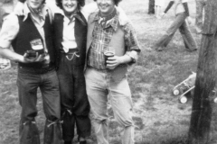 June 7 1977 Silver Jubilee - Brian and Jackie Wood (nee Irons) and US serviceman (Larry or Gerry?)