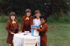 July 9 1988 Playing fields. Ellie (?) Clark, Gemma (?) Clark and Heather Wright.