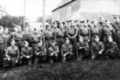 1941. The Home Guard on the bank outside 1 North Street. Photo taken soon after the Guard had been issued with proper uniforms.