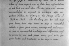 WW II Ernest F. Allen - Welcome Home.