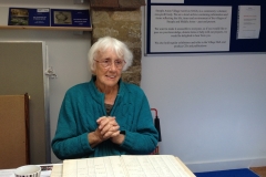 1940 Evacuee, Patricia, nee Dooley, at Steeple Aston Village Archive, July 25th 2015.