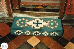 1976 The wedding kneeler on the occasion of the marriage of Sarah Pratley and John Pinion.