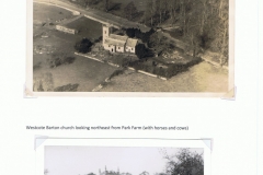 Westcote Barton Church. Aerial view of the Church.