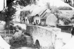 Around 1930. Enstone Road bridge. Showing Burnside and Hennock House.